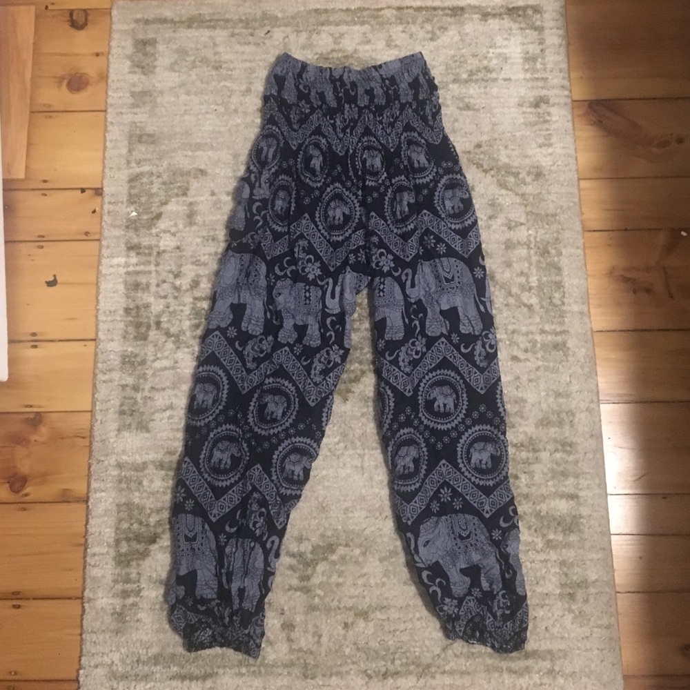 Bohemian Island Black Elephant Pants